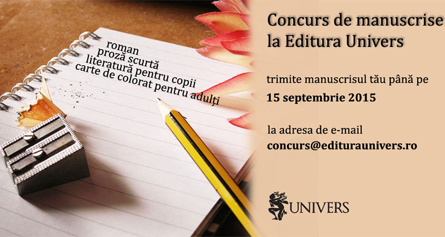 Concurs de manuscrise la Editura Univers