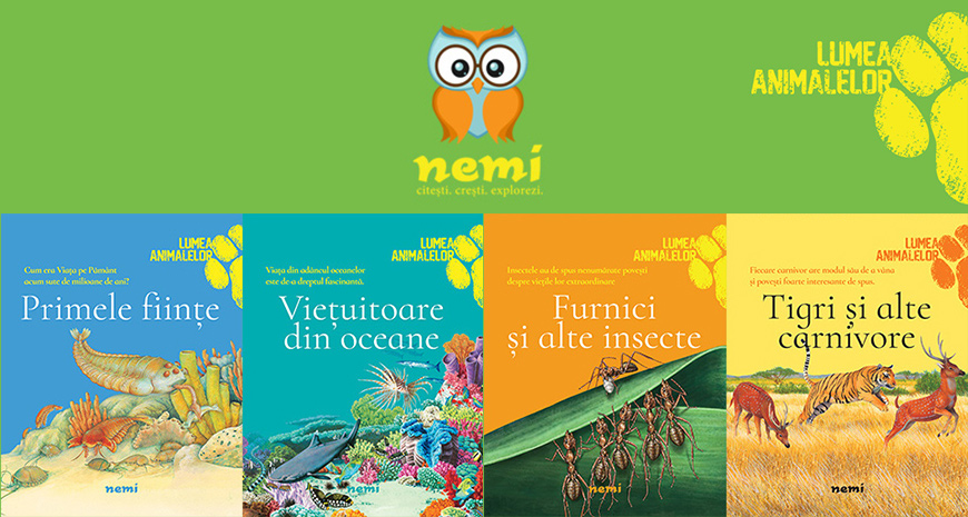 Editura Nemi lansează seria „Lumea animalelor”, pentru micii exploratori