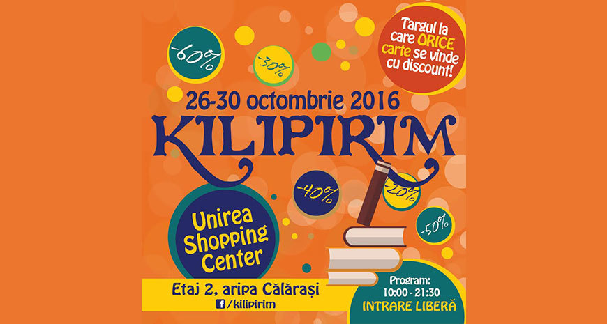 Reduceri la cărți de până la 90% la KILIPIRIM, ediția de toamnă 2016