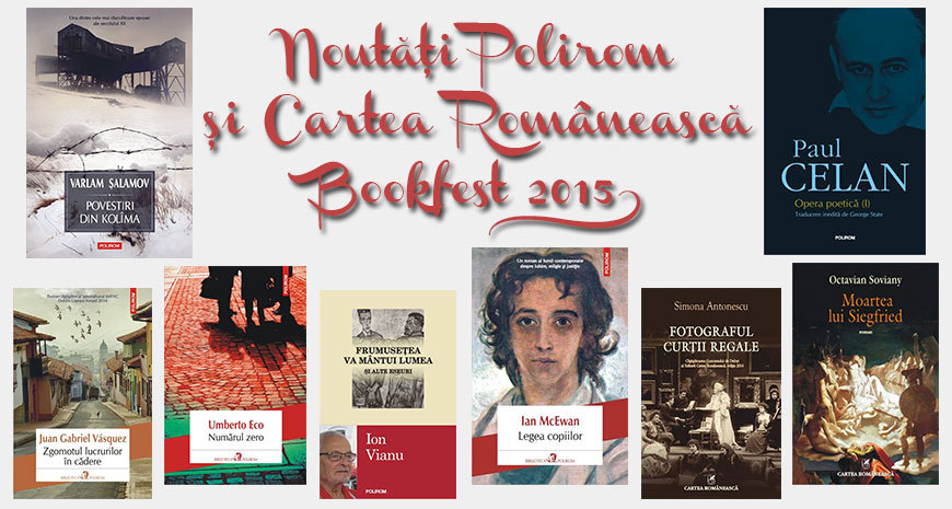 Polirom și Cartea Românească la Bookfest 2015