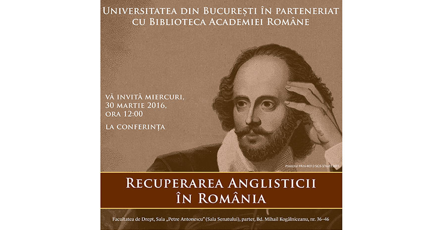 Universitatea din București organizează conferința „R.A.R.- Recuperarea Anglisticii în România”